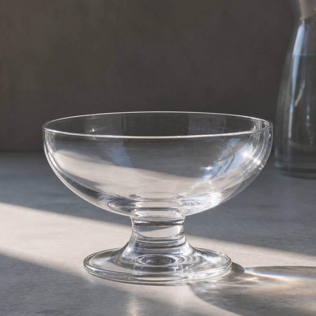 Clear Prism Dessert Coupe